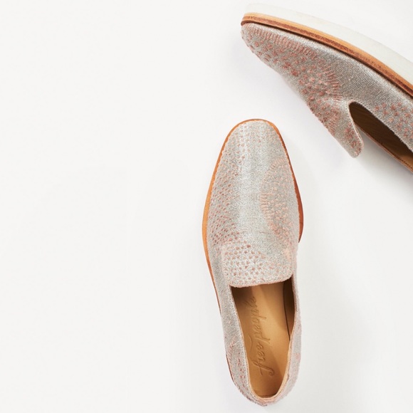 Free People Snake Eyes Metallic Slip On Loafer - Picture 1 of 12